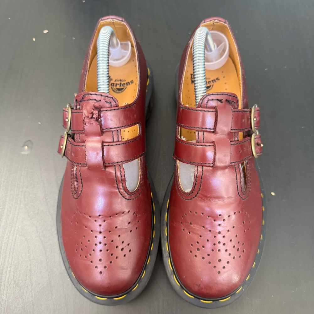 Dr. Martens Burgundy Leather Mary Janes